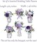 Set of 6 Purple Artificial Wedding Flower Centerpieces, Pre-Made Mini Bridesmaid Bouquets with PE & Silk Flowers, Faux Lavender Floral Arrangements for Wedding Reception Table, Bridal Shower, Home Decor
